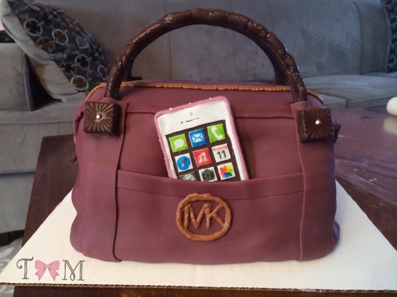 Michael Kors purse cake (Taylor Made Sweets and Treats)