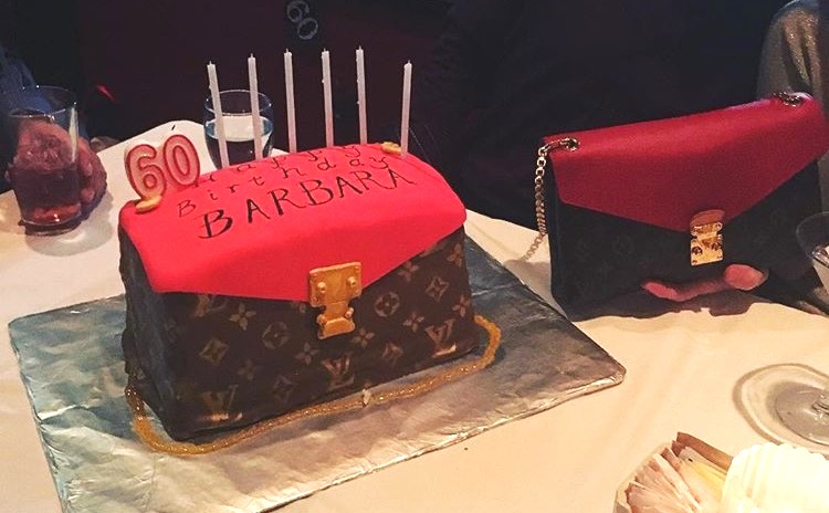 Louis Vuitton purse cake by Taylor Made Sweets & Treats